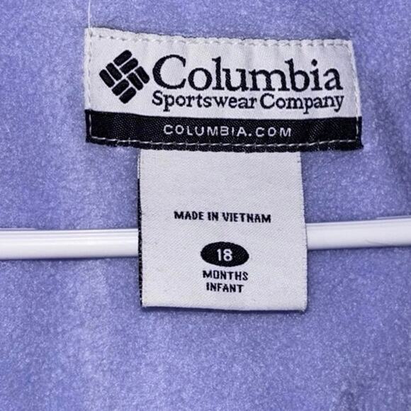 Columbia Infant Snowsuit one-piece Purple Waterproof Lined floral (18 months) - Picture 8 of 8